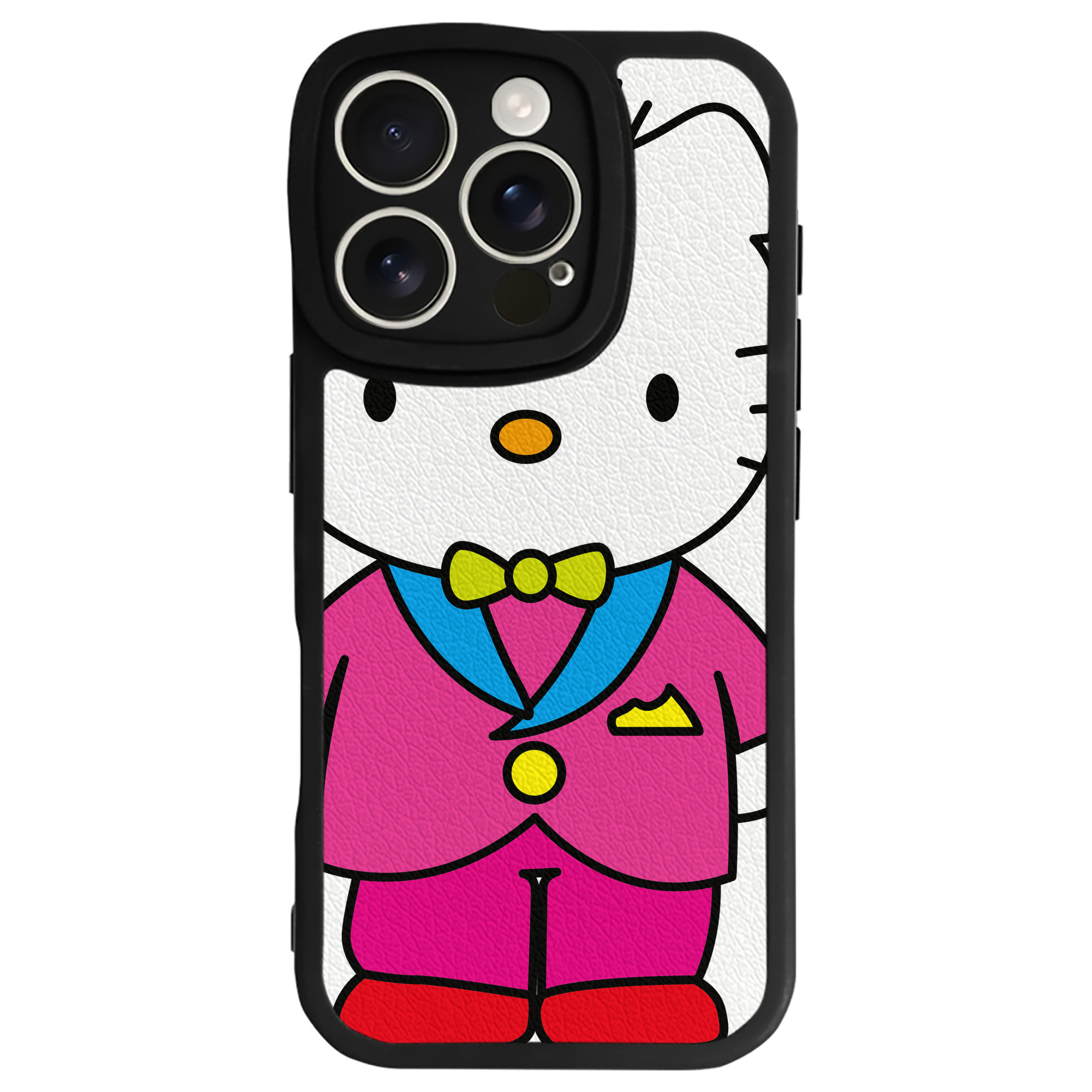 （画像用） Hello Kitty ハローキティ 【iPhone 16シリーズ対応】シリコンスマホケース（レザー調） 材質：シリコン